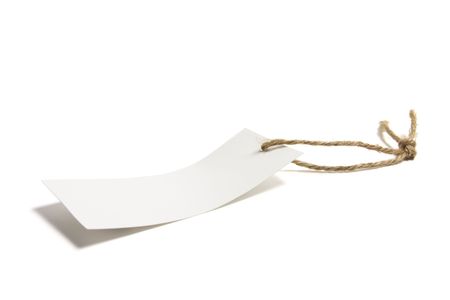 Blank Tag on White Backgroundの写真素材