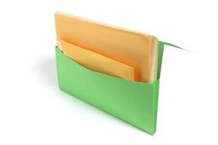 Document Folder on White Backgroundの写真素材