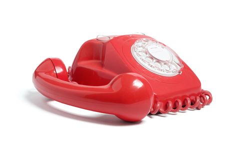 Telephone on Isolated White Backgroundの写真素材