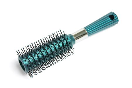 Styling Hairbrush on White Backgroundの写真素材