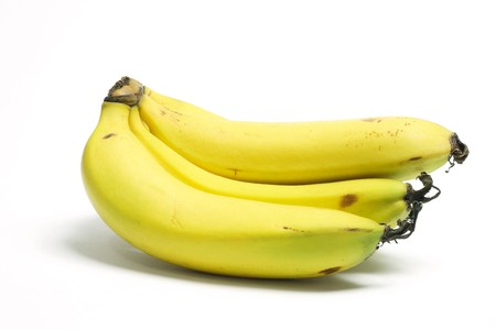 Bunch of Banana on White Backgroundの写真素材