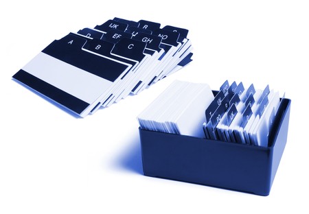 Box of Index File on White Backgroundの写真素材