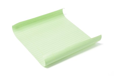 Sheet of Note Paper on White Backgroundの写真素材