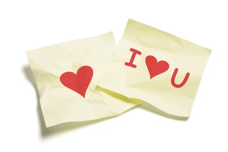 Love Notes on White Background