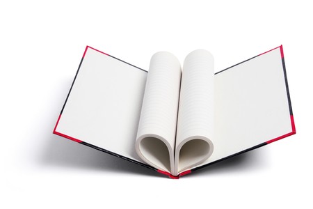 Hard Cover Note Book on White Backgroundの写真素材