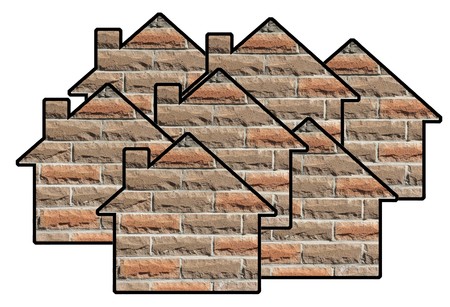 House Symbols on White Backgroundの写真素材