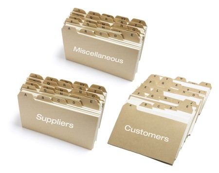 Index Files on White Backgroundの写真素材