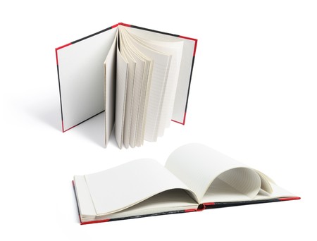 Note Books on White Backgroundの写真素材