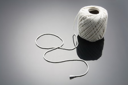 Ball of String with Reflectionの写真素材