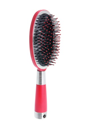 Hair Brush on Isolated White Backgroundの写真素材