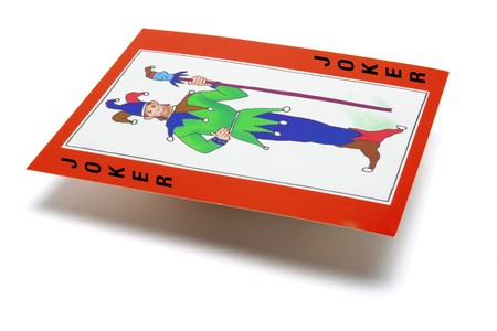 Joker Card on White Backgroundのeditorial素材
