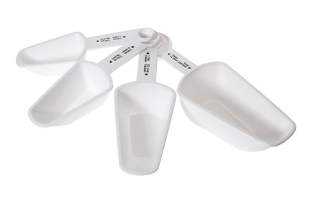 Measuring Spoons on White Backgroundの写真素材