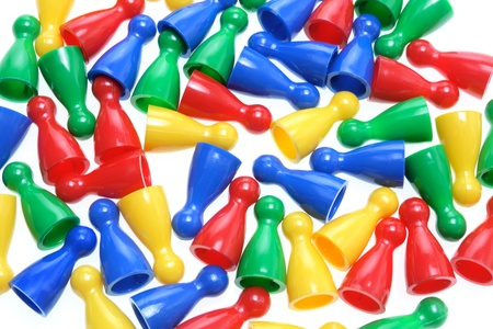 Game Pegs on White Backgroundの写真素材