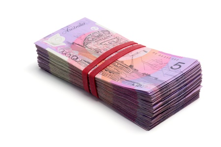 Dollar Notes on White Background