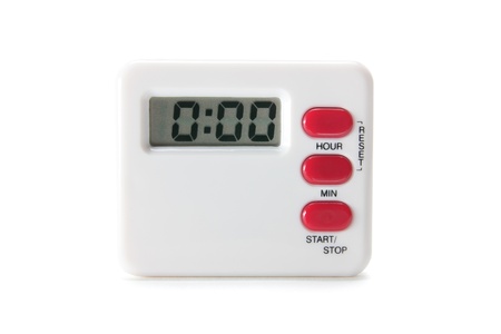 kitchen Timer on White Backgroundの写真素材