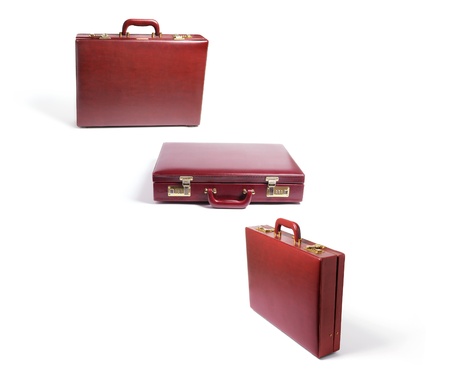 Briefcases on Isolated White Backgroundの写真素材