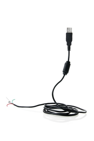 USB Cable on White Background