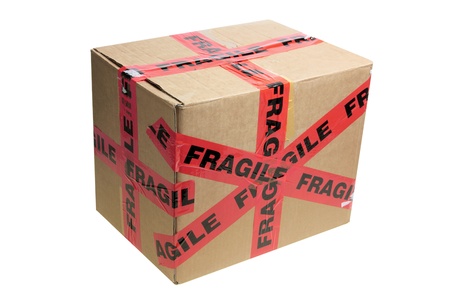 Cardboard Box on White Background