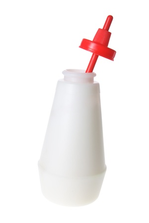 Glue Bottle on White Backgroundの写真素材