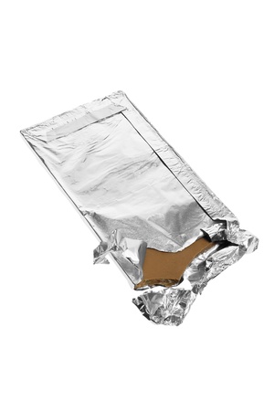 Chocolate Bar on White Backgroundの写真素材