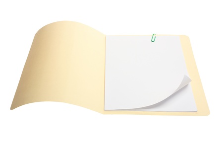 Folder on White Backgroundの写真素材