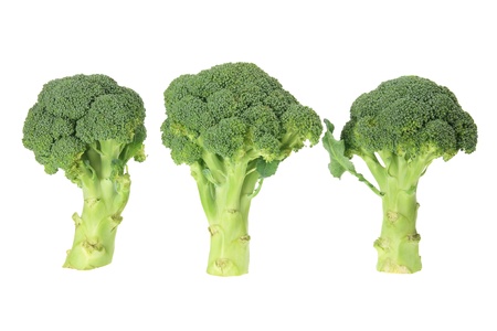 Broccoli on White Backgroundの写真素材