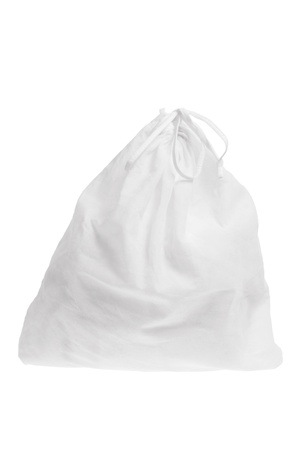 Laundry Bag on White Backgroundの写真素材