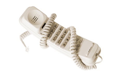 Telephone on Isolated White Backgroundの写真素材