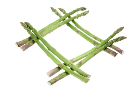 Asparagus on Isolated White Backgroundの写真素材