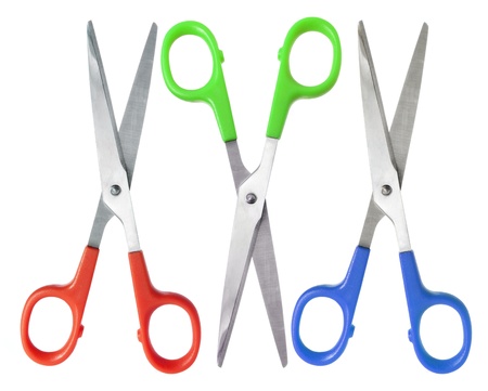 Scissors on Isolated White Backgroundの写真素材