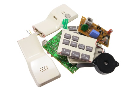 Broken Telephone on White Background