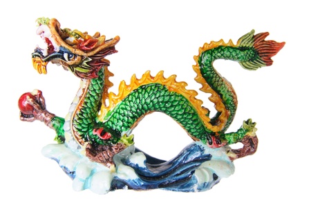 Year of the Dragon on White Backgroundの写真素材