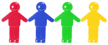Plastic Figures on White Background