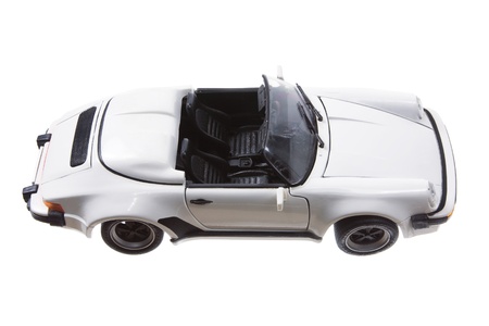 Miniature Car Model on White Background