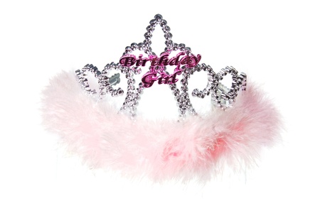 Birthday Tiara on White Backgroundの写真素材
