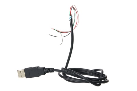 USB Cable on White Background