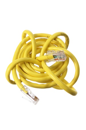 Network Cable on White Background