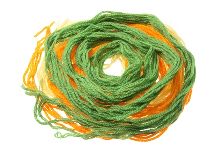 Yarn on White Background
