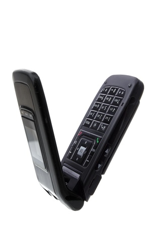 Mobile Phone on White Backgroundの写真素材