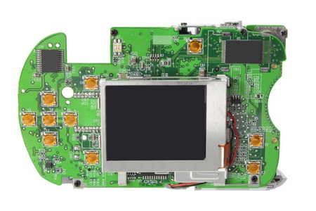 Broken Digital Camera on White Background