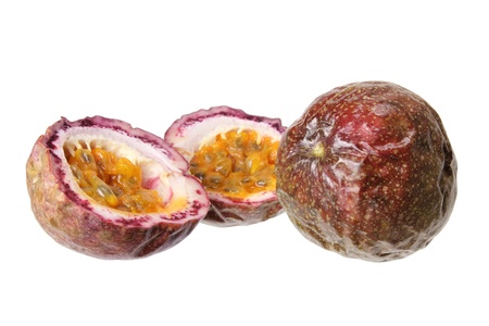 Passion Fruit on White Background
