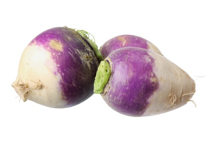 Turnips on White Background