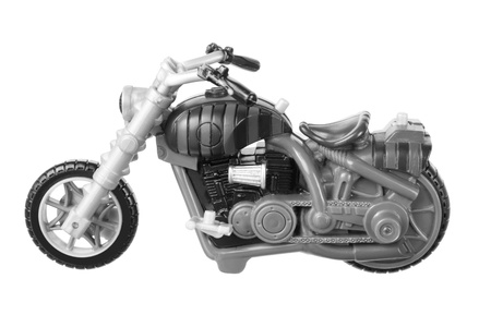 Motorcycle on White Backgroundの写真素材