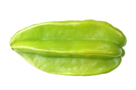 Star Fruit on White Backgroundの写真素材