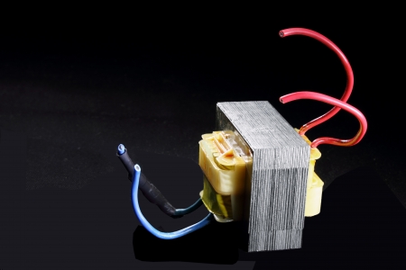 Transformer on Black Backgroundの写真素材