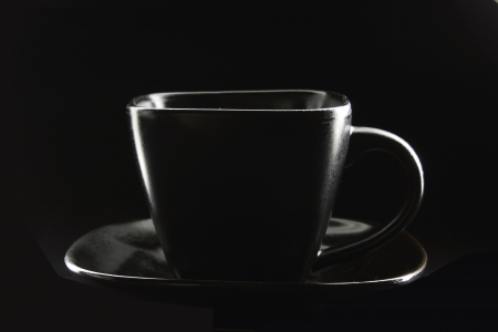 Cup on Black Backgroundの写真素材