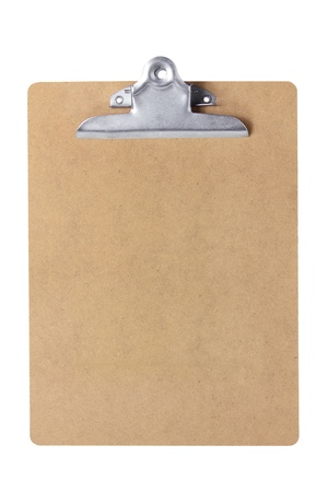 Clipboard on White Backgroundの写真素材