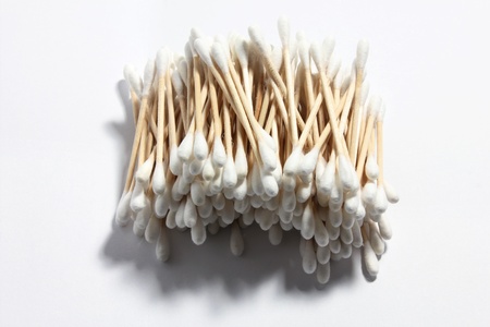 Cotton Buds on Seamless Backgroundの写真素材