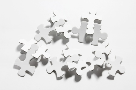 Close up of Jigsaw Puzzle Piecesの写真素材
