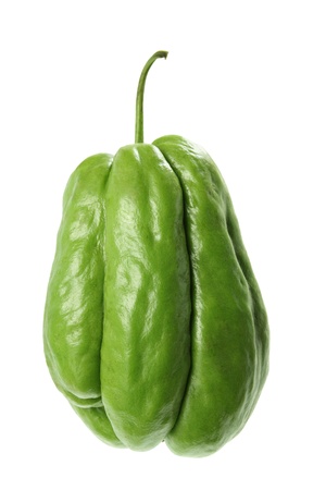 Chayote on White Backgroundの写真素材